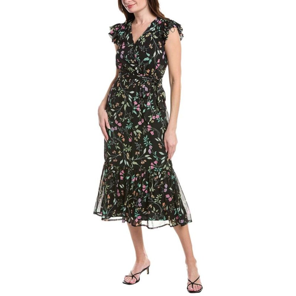 Sam Edelman Womens  Flutter Maxi Dress, Black